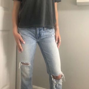 American eagle ripped mom jeans